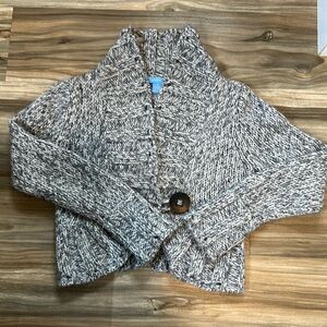 Women’s Aphorism grey marled wool cardigan in size medium
